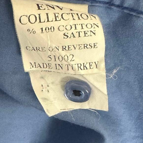 Envy Couture 4XL Slim Fit Shirt | Blue Paisley Trim Button-Up Made in Turkey - Picture 9 of 9